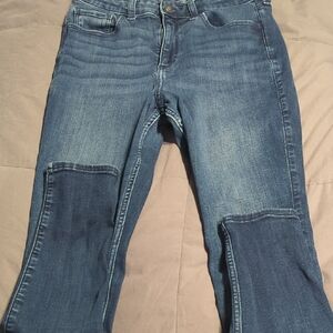 Hollister Blue Skinny Jeans with Patch Detail
